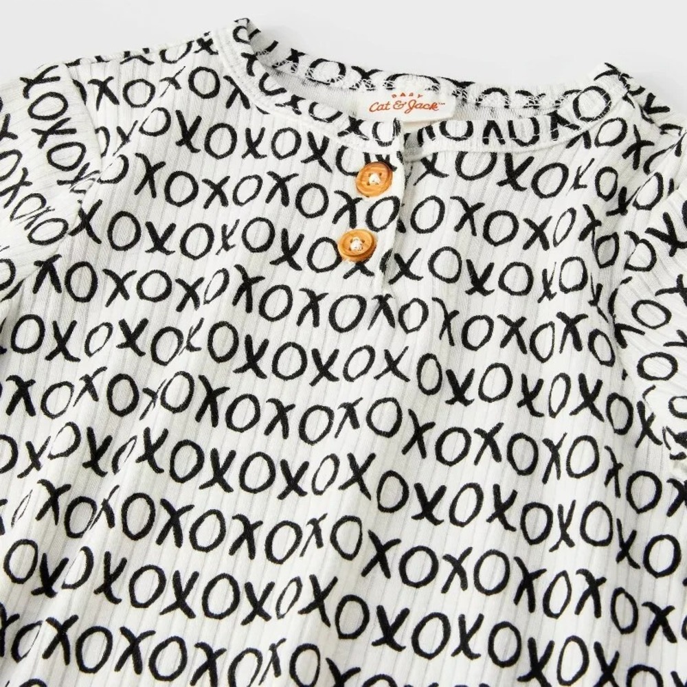 Cat & Jack Toddler 12 Months XOXO Ribbed Top Leggings Set Valentine‎ Outfit NWT